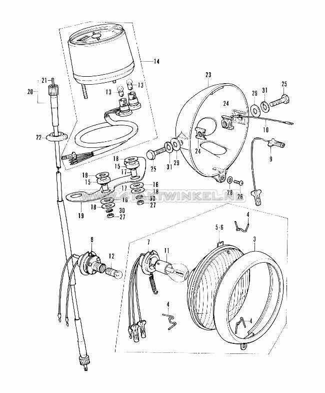 F3 - HEADLIGHT - SPEEDOMETER