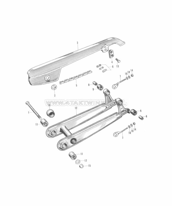 F8 - Chain Case - Rear Fork