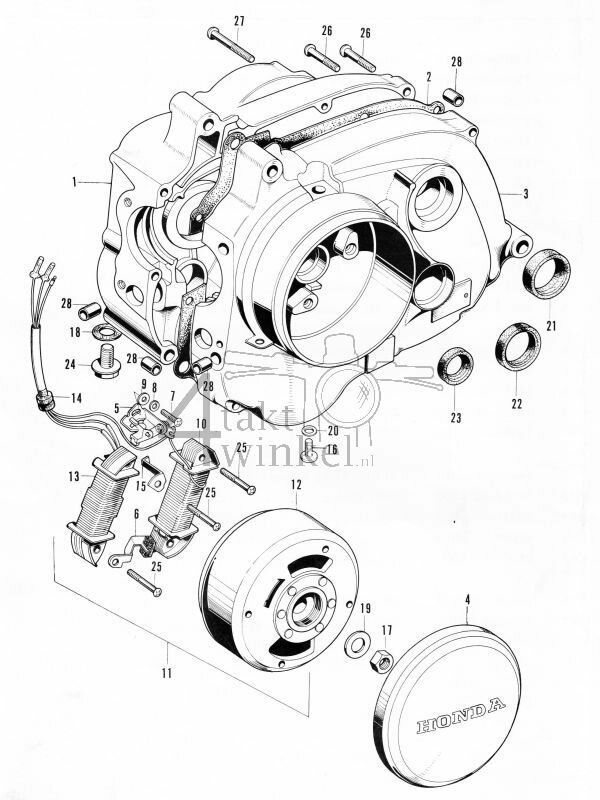 E7 - Crank Case - A.C. Generator