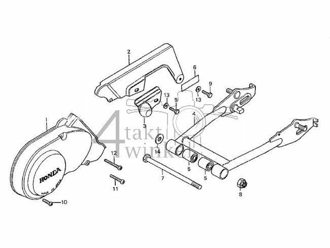 F13 - Left Crankcase Cover - Rear Fork