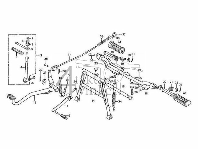 F14-1 - Brake Pedal - Kick Arm - Step