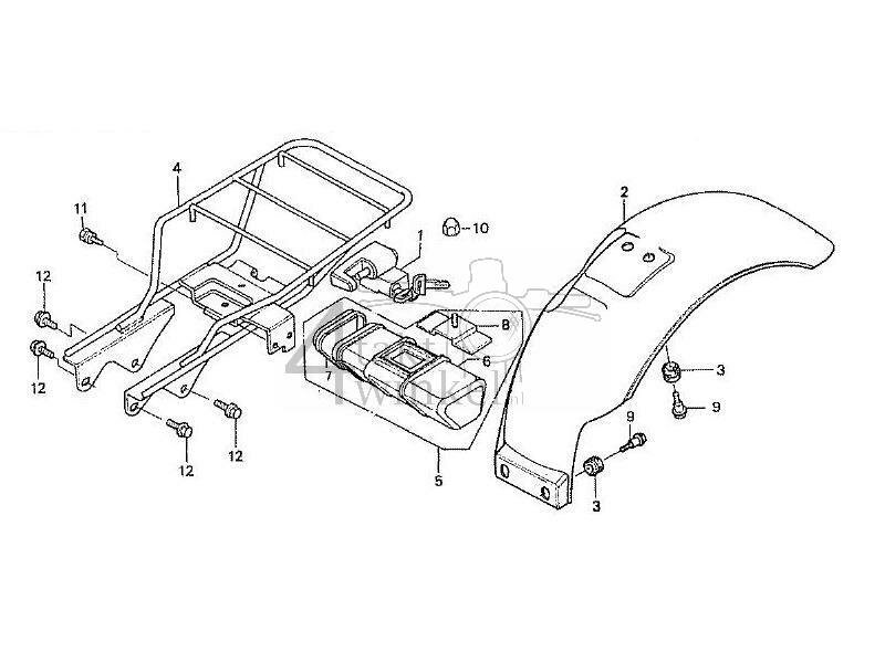 F22 - Rear Fender - Carrier - Tool Box