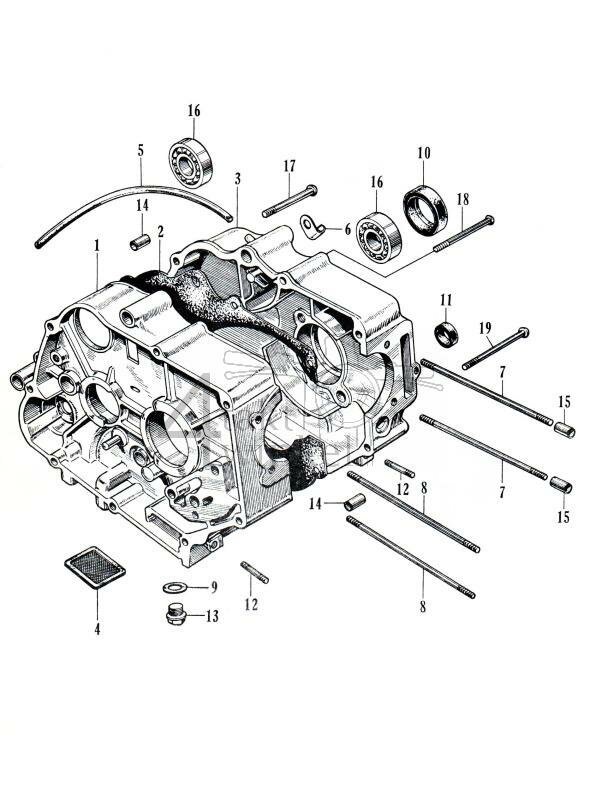 E5 - Crankcase - Cylinder Stud