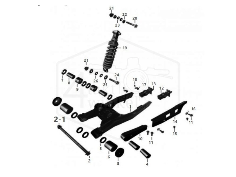 F2 - SWING ARM - SHOCK ABSORBER