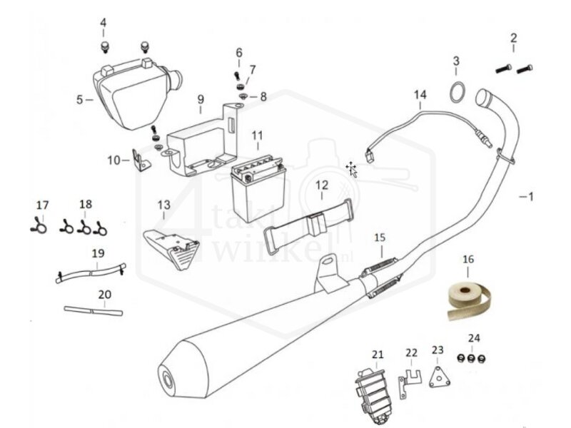 F5 - EXHAUST - BATTERY - AIRCLEANER