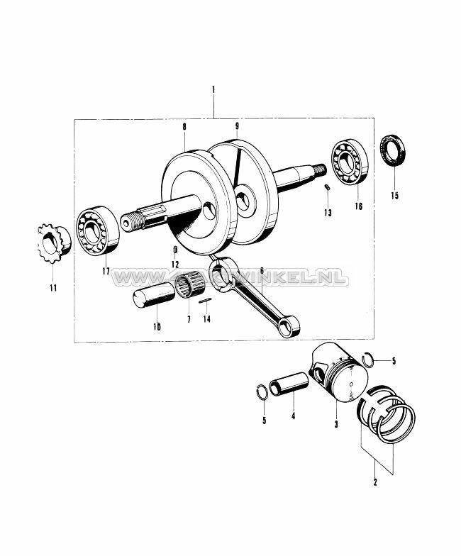 E6 - PISTON ET VILEBREQUIN