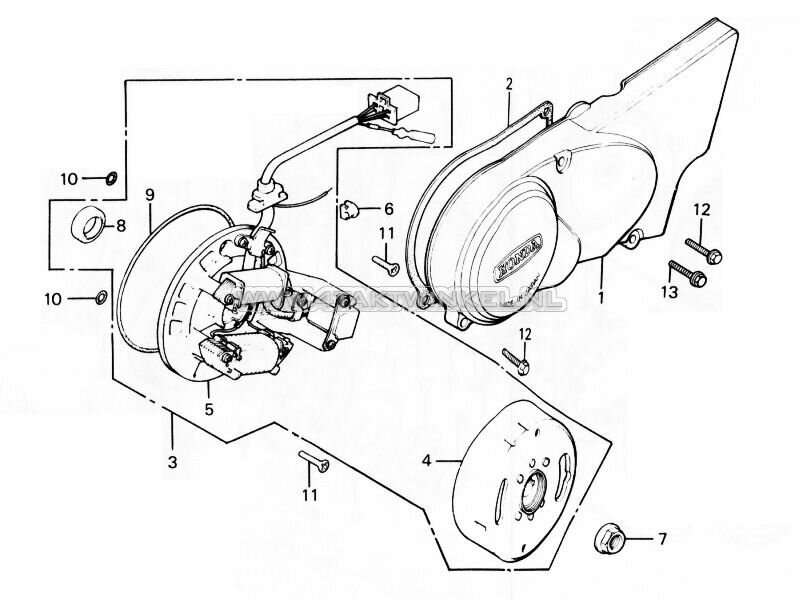 E7 - Left Crankcase Cover - Generator
