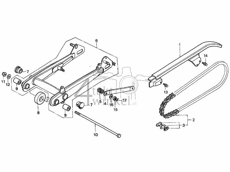 F20 - Rear Fork - Chain Case