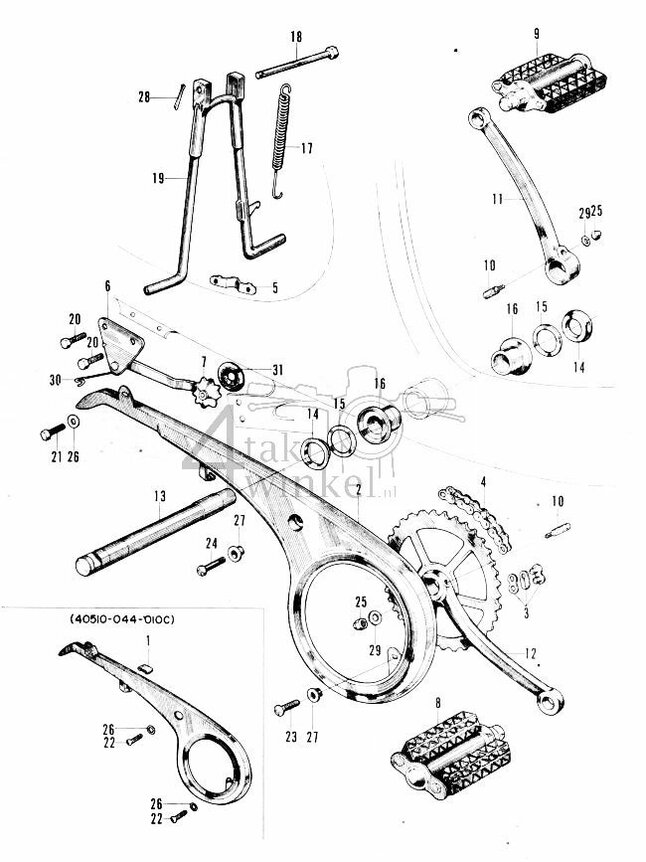 F8 - Stand - Chain Case - Crank Arm