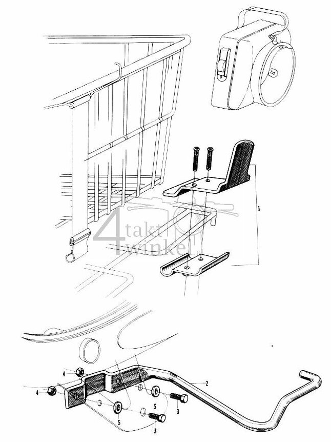 F15 - Head Light Bracket - Exhaust Pipe Protector (optional parts)