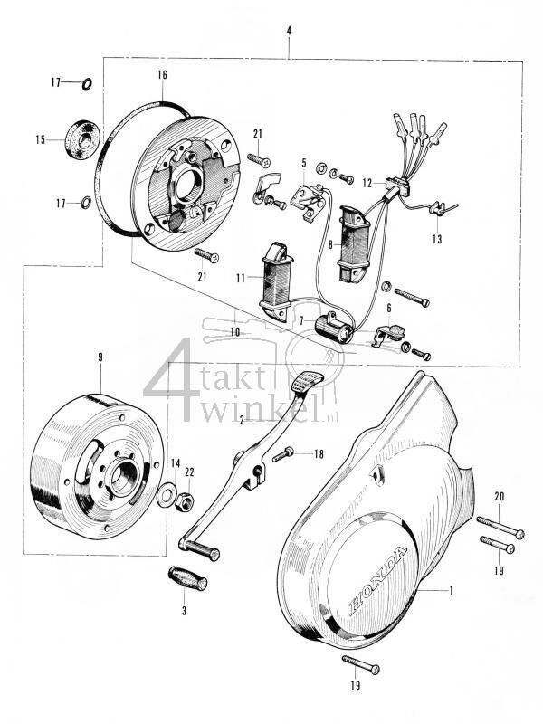 E7 - Left Crankcase Cover - Dynamo
