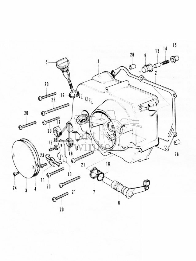 E6 - Right Crankcase Cover
