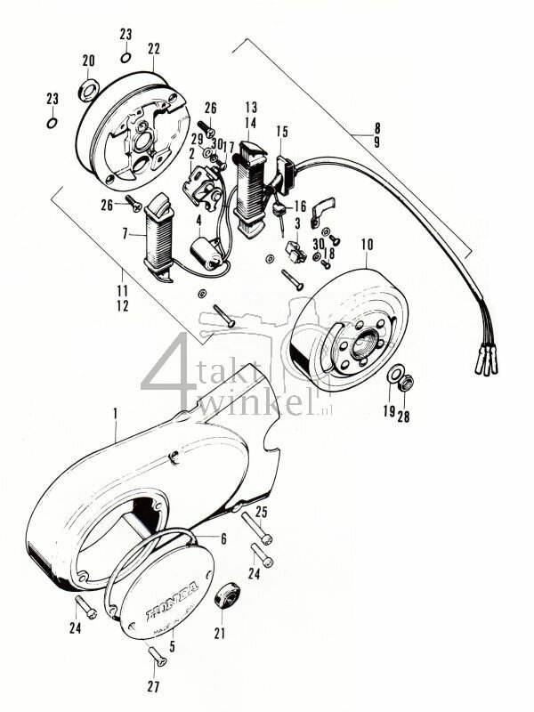 E12 - Left Crankcase Cover - Generator