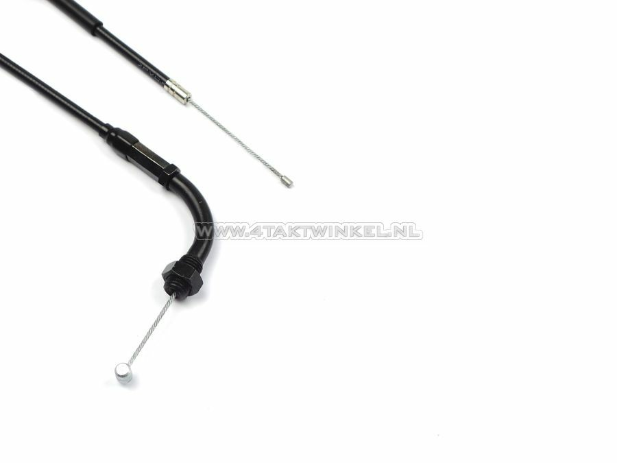C&acirc;ble de gaz, CB50, CY50, XL50, 89cm, coude noir, d&#039;origine Honda
