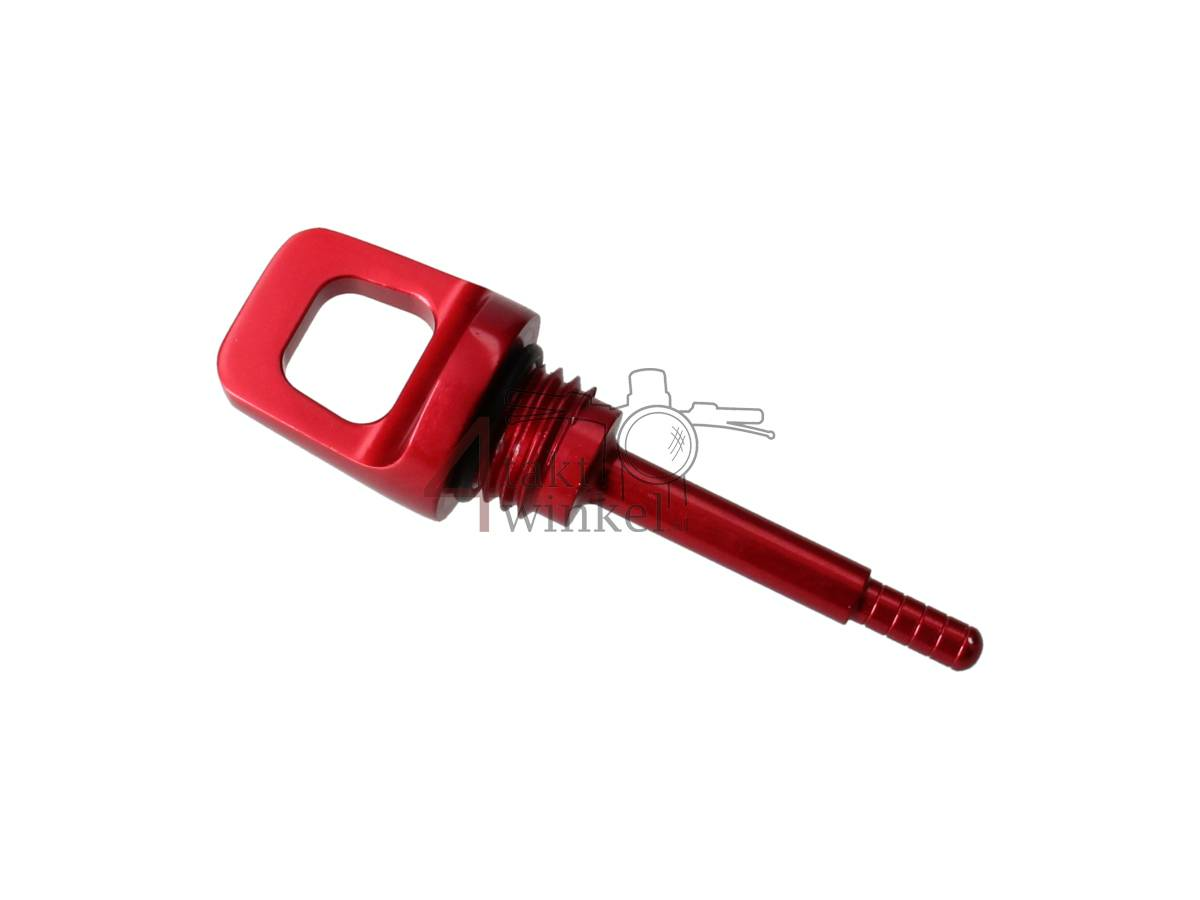 Jauge d&#039;huile, courte, 70mm, aluminium, rouge