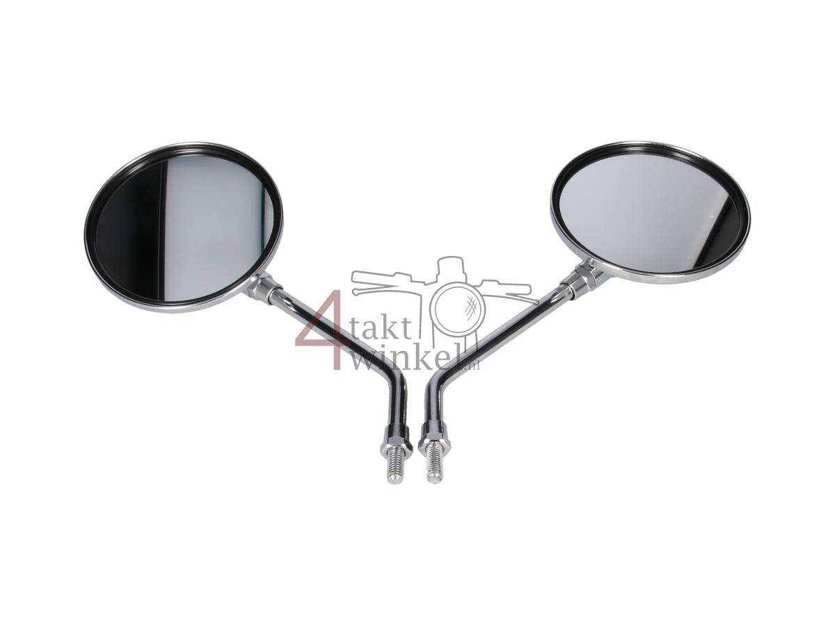 Jeu de r&eacute;troviseurs, universel, filetage m8, rond produit de 2&egrave;me chance