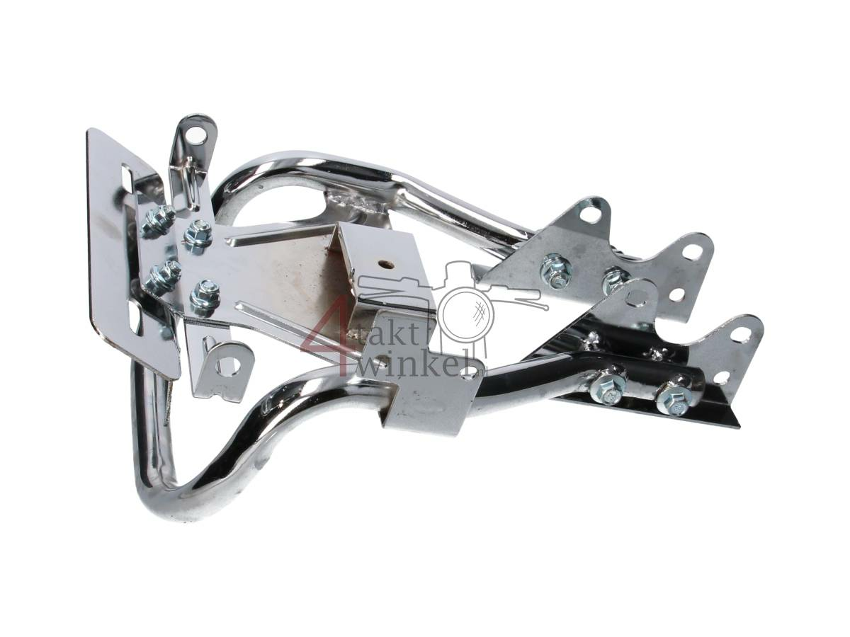 Porte bagage Monkey barre de maintien, avec support de lampe, chrome, produit de 2&egrave;me chance