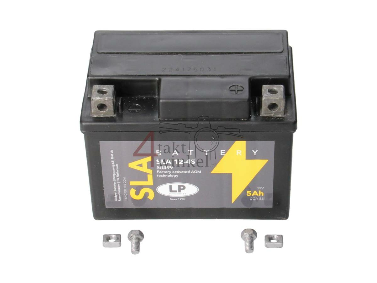 Batterie 12 volts 5 amp&egrave;res Landport, SLA12-4.&nbsp;Taille = 4 amp&egrave;res CTX 4L-BS produit de 2&egrave;me chance