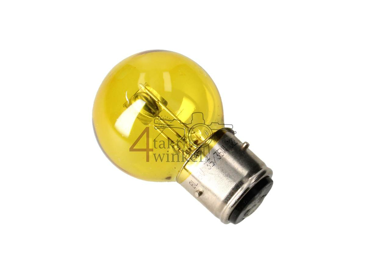 Phare BA21D, double, 6 volts, 35-35 watts, Dax 3 pieds, jaune