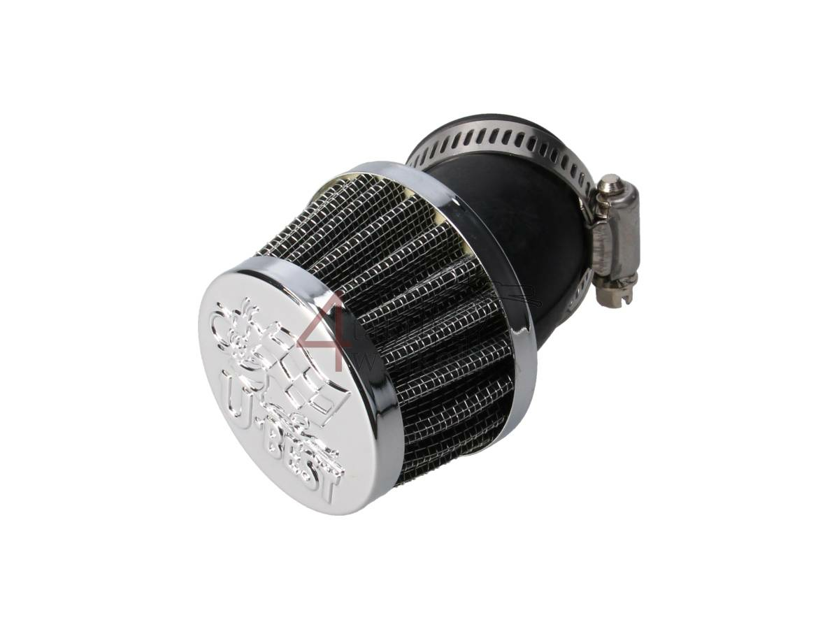 Filtre &agrave; air / cornet 35mm, 45 degr&eacute;s, Chrome, U-best