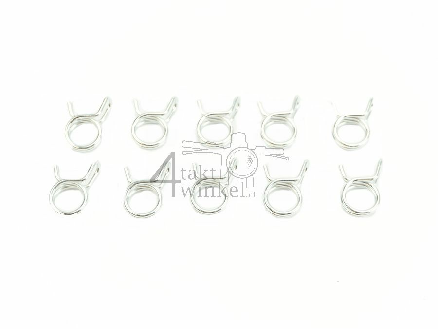 Collier de serrage du tuyau d'essence 9,5 - 11,5mm, Par 10 pi&egrave;ces.