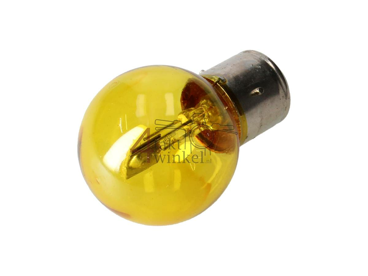 Phare BA21D, double, 12 volts, 35-35 watts, Dax 3 pieds, jaune