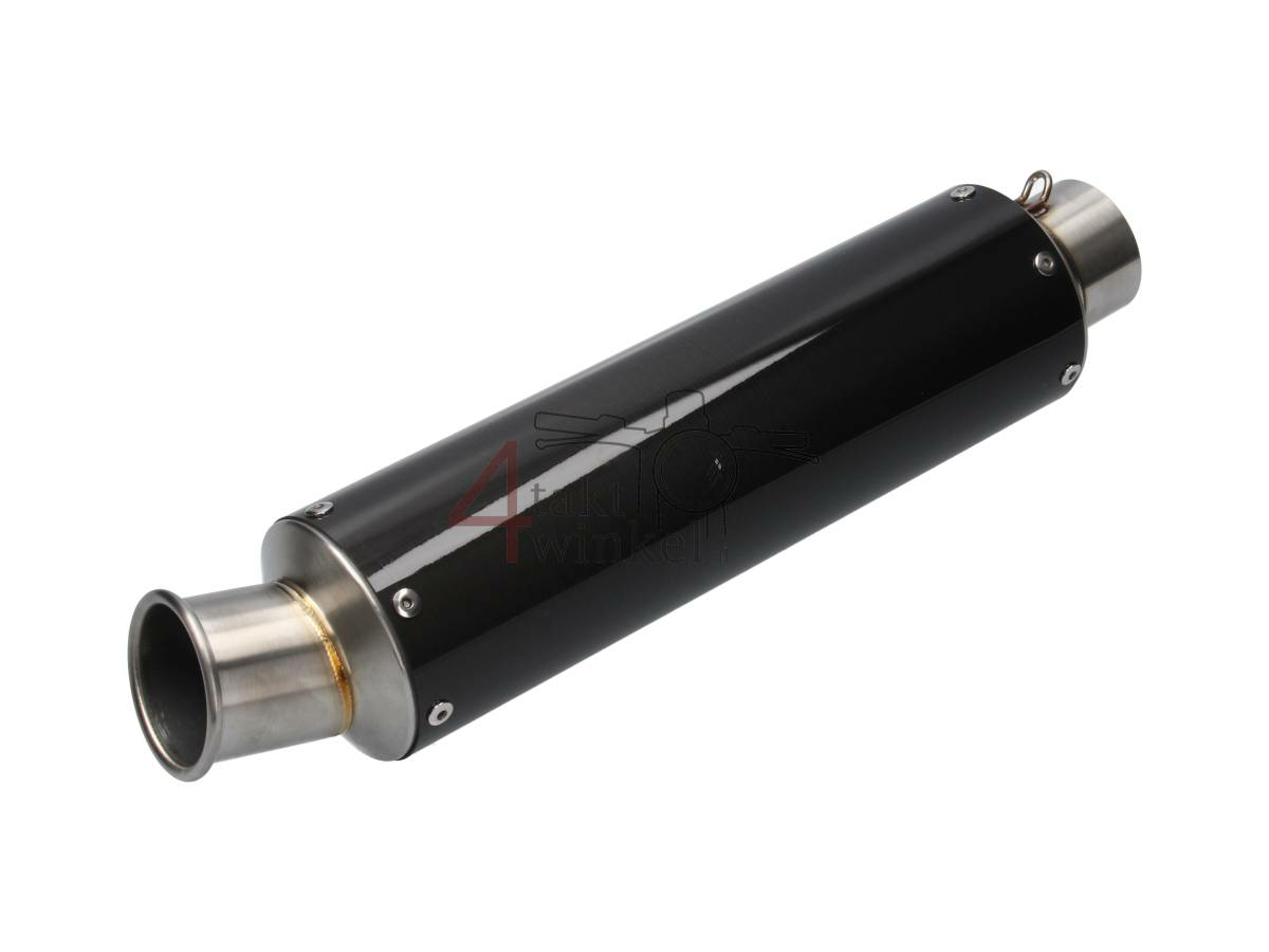 Pot d'&eacute;chappement sportif, dessous, caude noir, carbon,