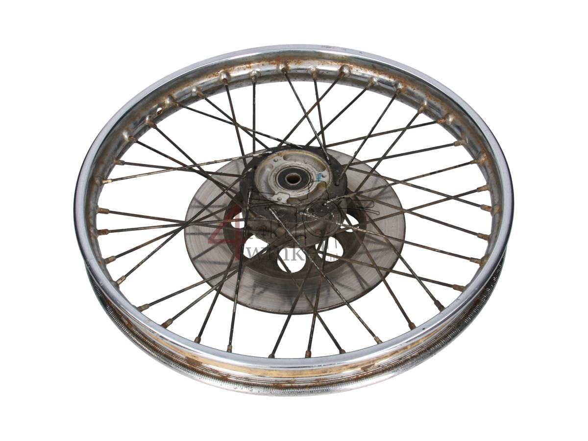 Roue avec disque de frein, CB50j, origine Honda, produit utilis&eacute;