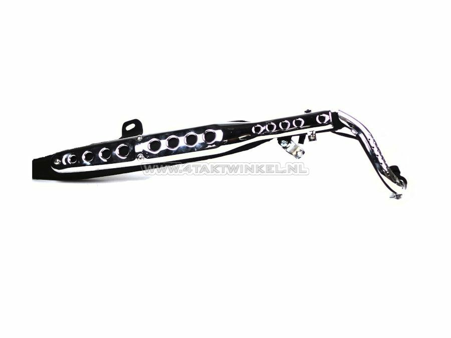 Pot d'&eacute;chappement standard, noir / chrome, nouvellement d&eacute;mont&eacute;, euro 4, convient pour Skyteam Dax