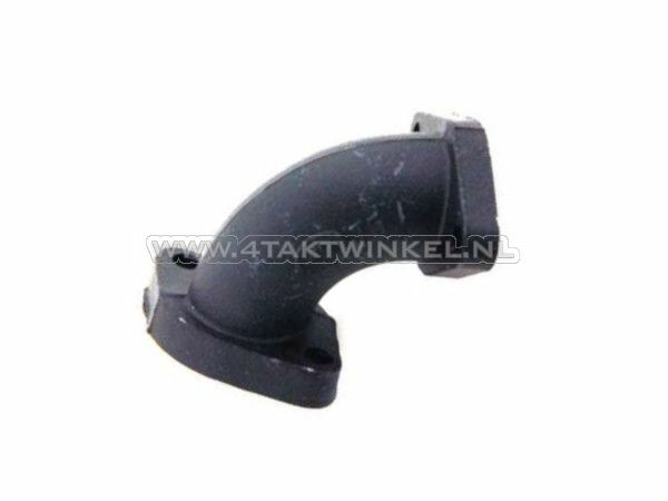 Pipe d'admission 24mm, coud&eacute; vers la gauche, bride large, noir