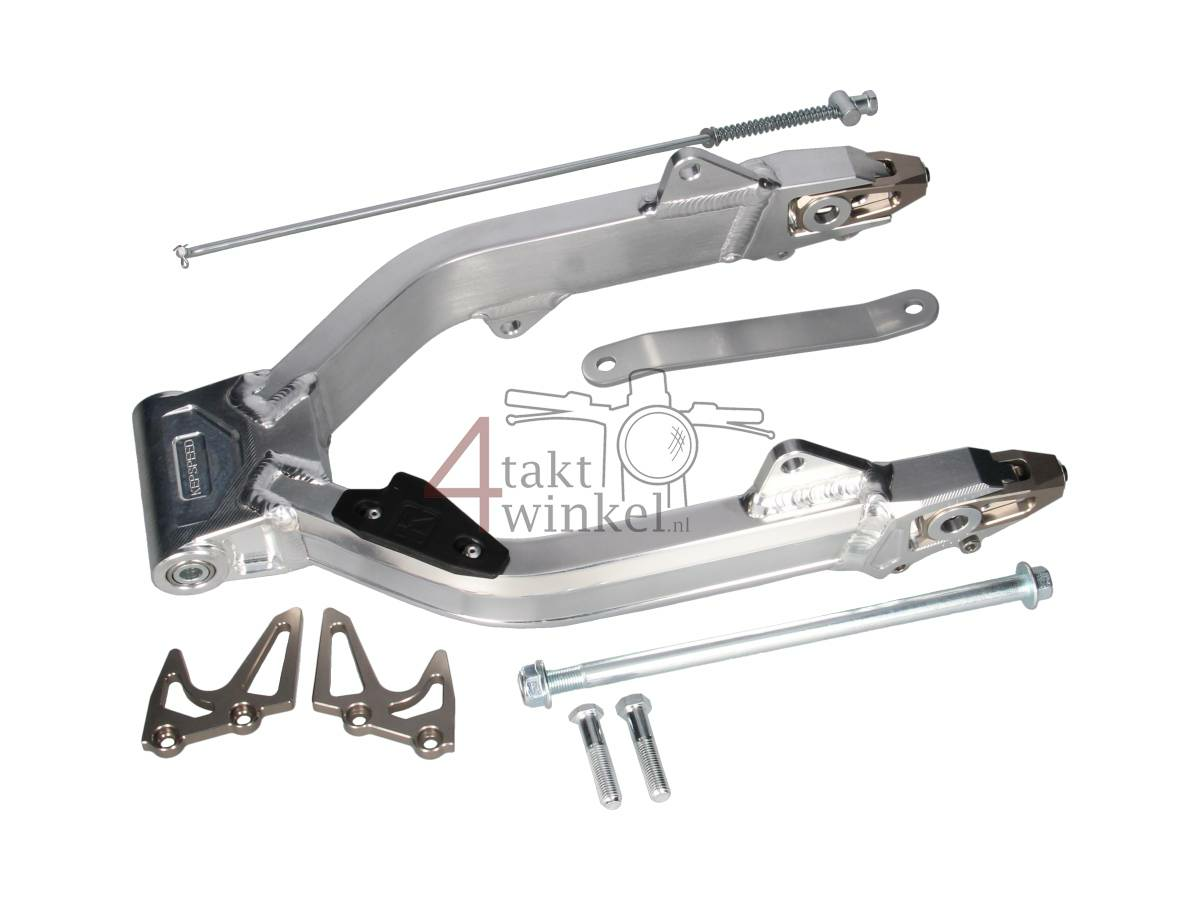 Bras oscillant Dax aluminium, Kepspeed, type 2, longueur: + 6cm, avec supports de paddock