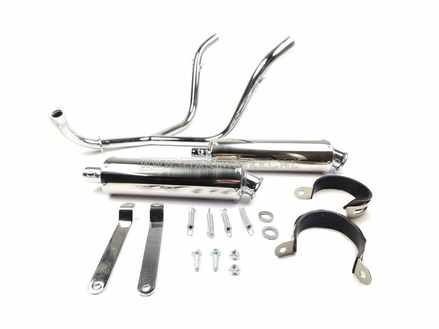 Pot d'&eacute;chappement sportif, dessous, double, Skyteam PBR