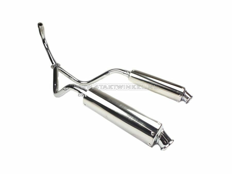 Pot d'&eacute;chappement sportif, dessous, double, Skyteam PBR