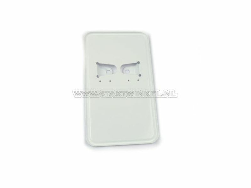 Support de plaque d'immatriculation portrait blanc