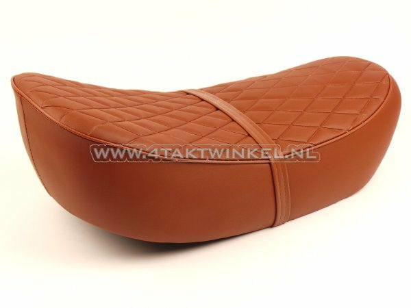 Selle / si&egrave;ge buddy, Dax, basse, coutures en diamant, Kepspeed, 5.5 marron