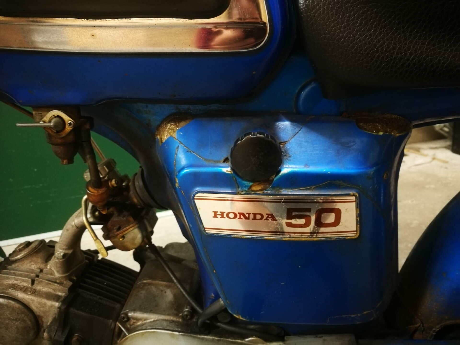 Honda CD50H, Bleu, cyclomoteur de projet