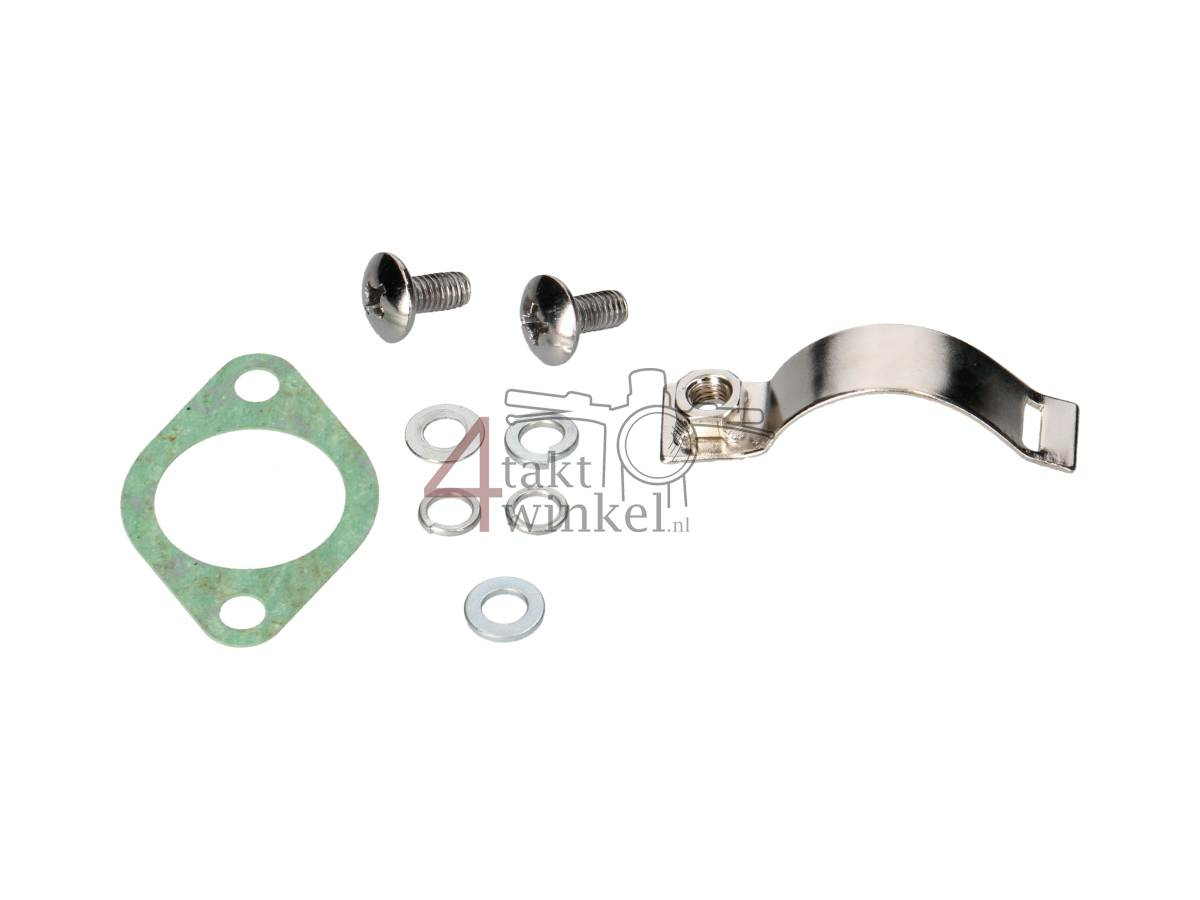 Echappement sportif, en haut, trompette, acier inox, ST125 Dax, r&eacute;f. JB04xxxx, noir