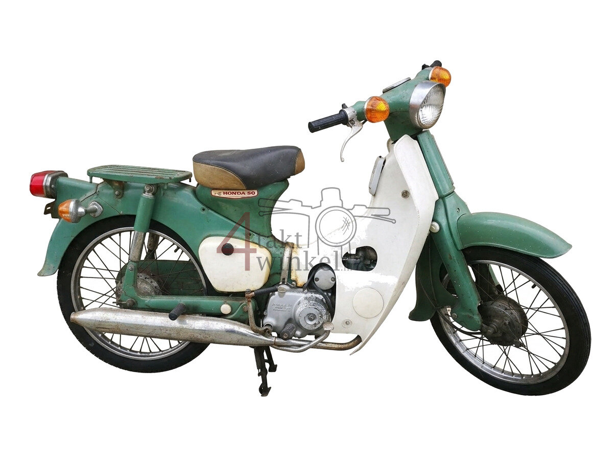 VENDU! Honda C50 OT Japanese, green, 1047 km
