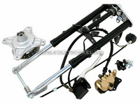 Fourche avant compl&egrave;te, Dax, ancien type, avec disque de frein, noir