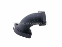 Pipe d'admission 24mm, coud&eacute; vers la gauche, bride large, noir