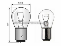 Ampoule BA15-S, simple, 12 volts, 18 watts