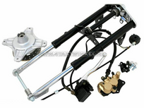 Fourche avant compl&egrave;te, Dax, ancien type, avec disque de frein, noir