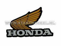 Autocollant aile &amp; Honda jaune gauche, d'origine Honda