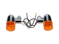 Clignotant individuel, qualit&eacute; A, style "bullet", lot de 2, convient pour SS50, C50, CB50 et CY50, chrome