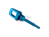 Jauge d'huile, courte, 70mm, aluminium, bleu