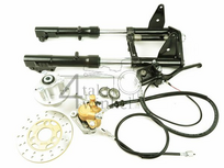 Fourche avant compl&egrave;te, Monkey, 30mm, noir, standard