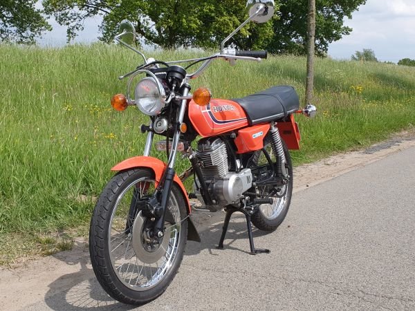 VERKOCHT! Honda CB50J, Oranje, 6250km, met kenteken