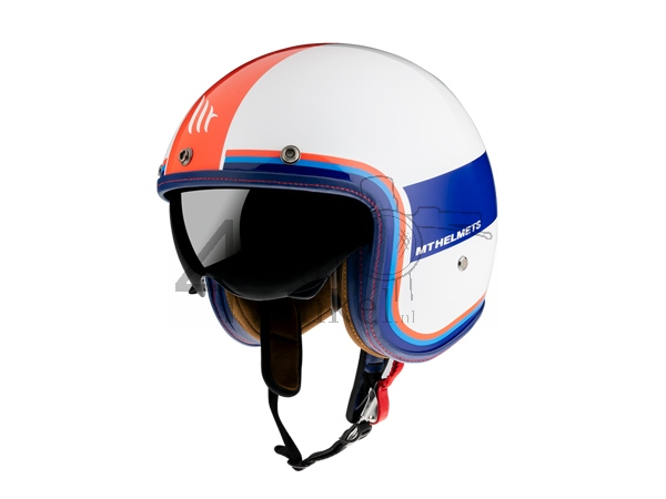 Casque MT, Le Mans Speed, blanc / bleu / rouge, Tailles S &agrave; XL