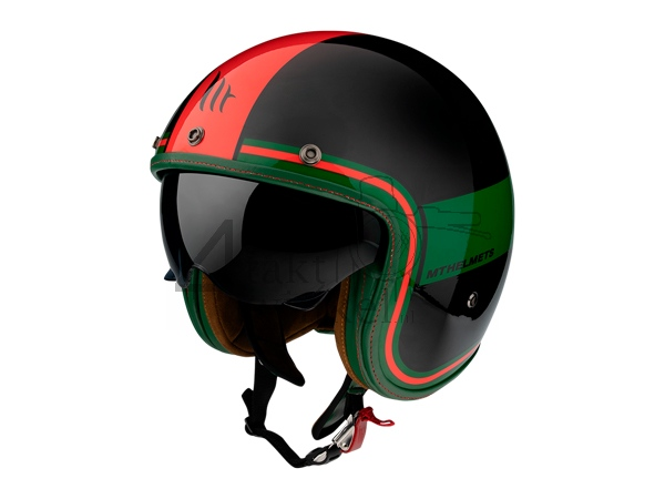 Casque MT, Le Mans Speed, noir/vert/rouge, Tailles S &agrave; XL