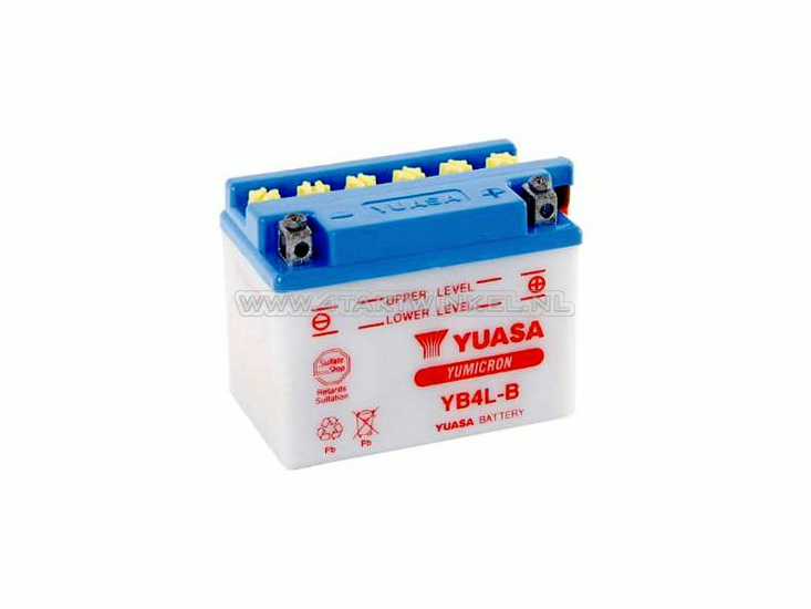 Batterie 12 volts 4 amp&egrave;res acide, YB4L-B, Yuasa